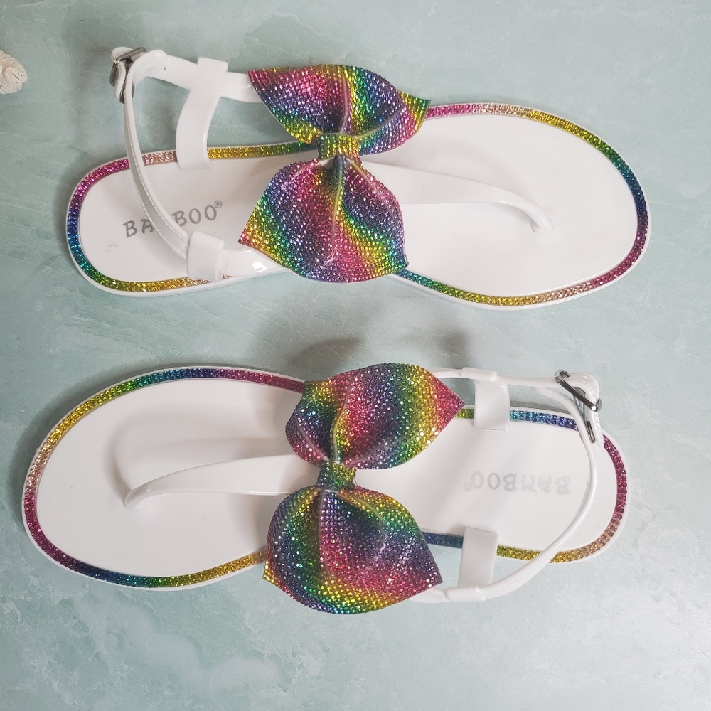 NEW Cindy Rainbow Jelly Sandals - Picture 6 of 6